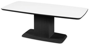 SM244 állítható magasságú dohányzóasztal, fekete tölgy/fehér, 130x65cm