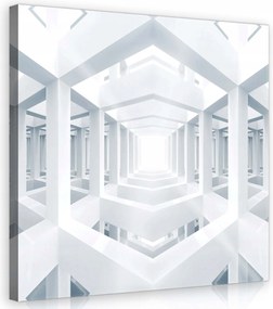 Vászonkép 40x40 Fehér oszlopok Minimalizmus és fény a nappaliba