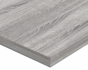 4 db szürke sonoma színű szerelt fa fali polc 80 x 50 x 1,5 cm