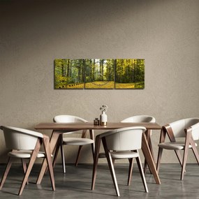 Kép - erdő ősszel (órával) (90x30 cm)