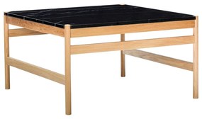 Fekete-natúr színű márvány dohányzóasztal 80x80 cm Raw – Hübsch