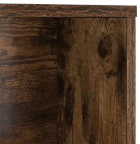 Asztal polcokkal Füstölt tölgy 91 x 50 x 149 cm Faanyag