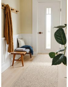 Szürke-krémszínű mosható futószőnyeg 80x240 cm Rocco Dark Cream – Elle Decoration