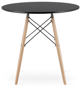 AKCIÓ Fekete étkezőasztal OSLO 80x80 II. osztály