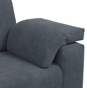 sötétszürke bársony loveseat kanapé 140 cm