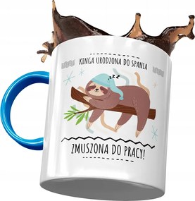 Kék Bögre Kinga Barátnőnek Ajándék Nyomtatott Fotóval