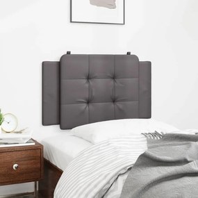 szürke műbőr fejtámla párna 80 cm