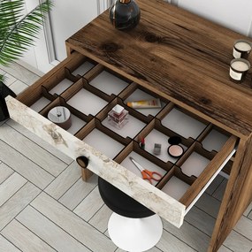 Lizbon Mirror - Walnut, White, Marble