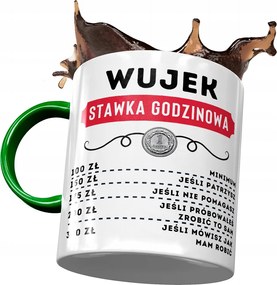 Zöld bögre Bácsi bácsinak Ajándék fényképes nyomtatással