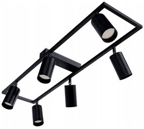 Fekete spotlámpa 6xGU10/30W/230V