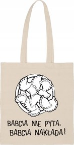 Öko Táska Pamut ekrü ajándék Nagymama Nem Kérdezi Felvitel Nap TT_427