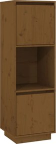 vidaXL mézbarna tömör fenyőfa magasszekrény 38x35x117 cm