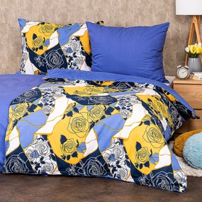 4Home Blue rose pamut ágyneműhuzat, 220 x 200 cm, 2 db 70 x 90 cm