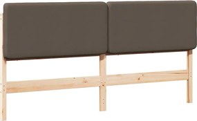 vidaXL Kárpitozott fejtámla Barna és taupe 180 cm Tömör fenyőfa