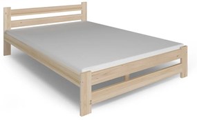 HEUREKA tömörfa ágy + DE LUX habszivacs matrac + ágyrács AJÁNDÉK, 140x200, natúr-lakk