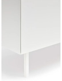 Fehér magas komód tölgyfa dekorral 95x120 cm Arista – Teulat