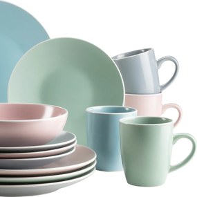 Mäser 16 darabos ELISSA II étkészlet – színekkeveréke, matt