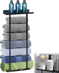 Törölközőtartó öntapadós acél szerelés fúrás nélkül