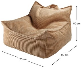 Barna kordbársony gyerek babzsákfotel Chair – Wigiwama
