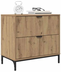 Éjjeli asztal fiókkal kézműves tölgy 63.5 x 36 x 61 cm Faanyag