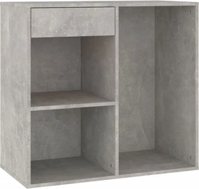 vidaXL betonszürke szerelt fa pipereszekrény 80 x 40 x 75 cm