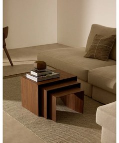 Tárolóasztal szett diófa dekorral 3 db-os 40x60 cm Litto – Kave Home