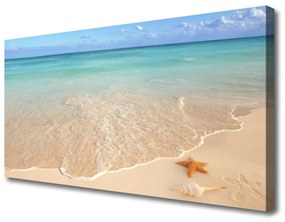 Vászonkép nyomtatás Starfish Beach Landscape 100x50 cm