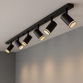 PIPE spotlámpa 6xGU10/10W/230V fekete