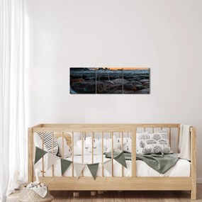 Kép - táj Új Zélandon (órával) (90x30 cm)