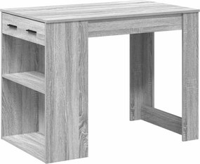 vidaXL íróasztal fiókkal és polccal szürke sonoma 102x62x77,5 cm