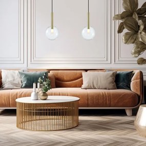 Csillár zsinóron NIKO 1xG9/9W/230V átm. 20 cm arany