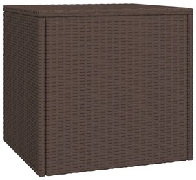 3 db barna polyrattan kerti kisasztal