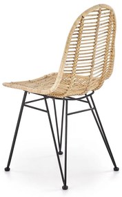 Linus étkezőszék, rattan / fekete