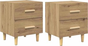 vidaXL Ágyat tartó szekrény 2 pcs Artisan tölgy 40 x 35 x 47.5cm