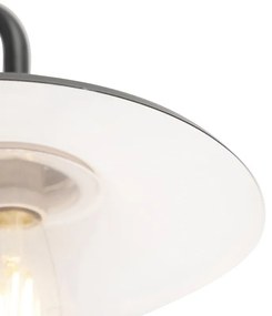 Okos rusztikus fali lámpa antracit IP44 WiFi-vel E27 - Kansas