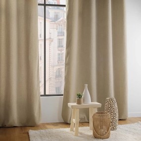 Bézs buklé függöny 140x240 cm Wooly – douceur d'intérieur