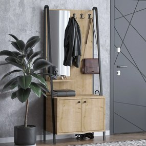 Faliakasztó cipővel Lumi Oak and Black