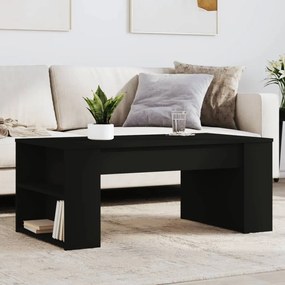 Fekete szerelt fa dohányzóasztal 102 x 55 x 42 cm