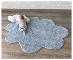 Világoskék mosható kézi szövésű pamut gyerek szőnyeg 110x170 cm Puffy Dream – Lorena Canals