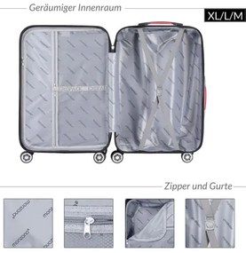 monzana® 3 részes utazóbőröndök készlete - fekete