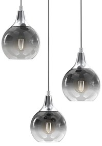 Csillár zsinóron MONTE 3xE27/60W/230V matt króm