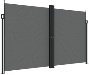 antracitszürke behúzható oldalsó napellenző 200 x 1000 cm