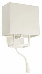 FARO VESPER fali lámpa, olvasókarral, fehér, E14 foglalattal, IP20, 29982