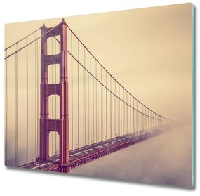 Üveg vágódeszka Bridge San Francisco 60x52 cm
