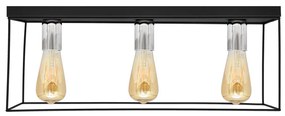 Mennyezeti lámpa FINN 3xE27/15W/230V fekete/króm