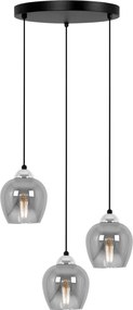 KAJA K-5611 NIRA Fekete Színű Függeszték 3xE27 15W IP20