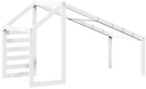 fehér tömör fenyőfa gyerekágytető 198 x 97 x 113 cm