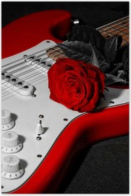 Poszterek 80x120 Rózsa Elektromos gitár
