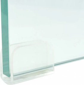 Átlátszó üveg TV/monitor állvány 110x30x13 cm