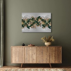 Kép - Gold-green, trópusi levelek (90x60 cm)